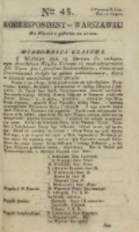 Korrespondent Warszawski, 1792, nr 45