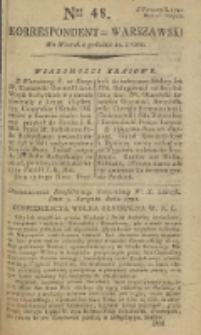 Korrespondent Warszawski, 1792, nr 48