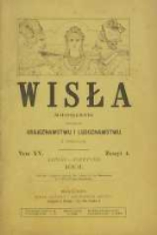 Wisła : Miesięcznik poświęcony krajoznawstwu i ludoznawstwu, 1901, T. 15, z. 4