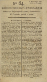 Korrespondent Warszawski, 1792, nr 64