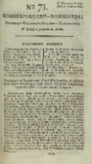 Korrespondent Warszawski, 1792, nr 71