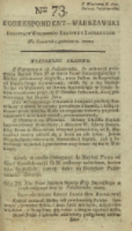 Korrespondent Warszawski, 1792, nr 73
