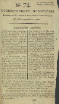 Korrespondent Warszawski, 1792, nr 74