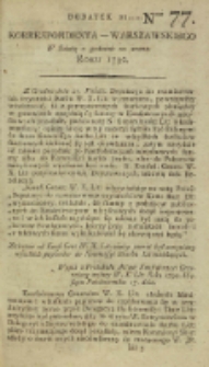 Korrespondent Warszawski, 1792, nr 77, dod