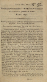 Korrespondent Warszawski, 1792, nr 82, dod