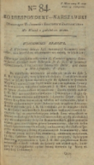Korrespondent Warszawski, 1792, nr 84