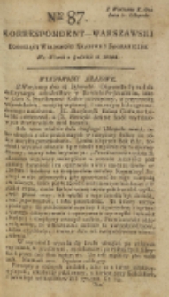 Korrespondent Warszawski, 1792, nr 87