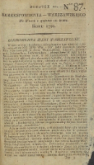 Korrespondent Warszawski, 1792, nr 87, dod