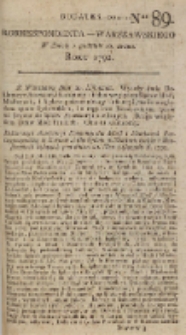 Korrespondent Warszawski, 1792, nr 89, dod