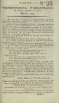 Korrespondent Warszawski, 1792, nr 95, dod