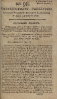 Korrespondent Warszawski, 1792, nr 98