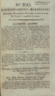 Korrespondent Warszawski, 1792, nr 100