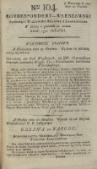 Korrespondent Warszawski, 1792, nr 104