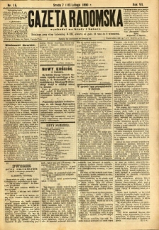 Gazeta Radomska, 1890, R. 7, nr 15