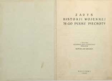 Zarys historji wojennej 72-go Pułku Piechoty