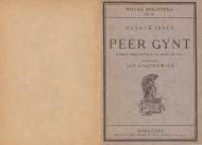 Peer Gynt : poemat dramatyczny w pięciu aktach