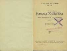 Hanusia Krożańska : obraz dramatyczny w 2-ch odsłonach