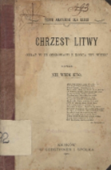 Chrzest Litwy : obraz w 3 odsłonach z końca XIV wieku