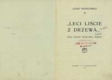 „Leci liście z drzewa...”|: pięć strof krwawej pieśni