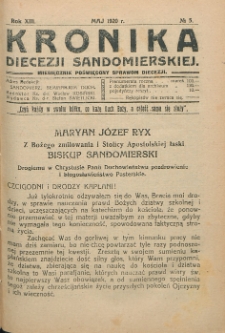 Kronika Diecezji Sandomierskiej, 1920, R. 13, nr 5