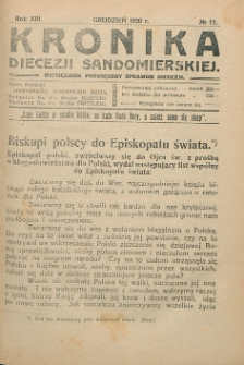 Kronika Diecezji Sandomierskiej, 1920, R. 13, nr 12