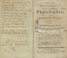 Vollständiger Lehrbegriff der gesammten Philosophie, dem Bedürfnisse der Zeit gemäßs eingerichtet Bd. 4, Klugheits. Lehre