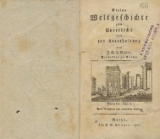 Kleine Weltgeschichte zum Unterricht und zur Unterhaltung T. 2