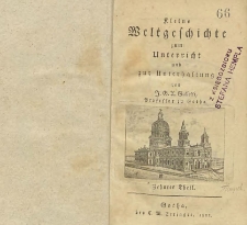 Kleine Weltgeschichte zum Unterricht und zur Unterhaltung T. 10