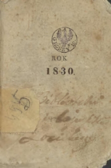 Kalendarz na rok 1830