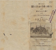 Kleine Weltgeschichte zum Unterricht und zur Unterhaltung T. 13