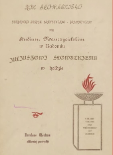 [Zaproszenie] : [Inc.] Studencki Zesp&oacute;ł Artystyczno-Dramatyczny przy Studium Nauczycielskim w Radomiu ma zaszczyt zaprosić Ob. Dyrektora i Radę Pedagogiczną Technikum Drogowego na uroczyste przedstawienie montażu poetyckiego &bdquo;Narodowe Theatrum&rdquo; ku czci Juljusza Słowackiego
