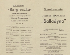 Fritz Hochwälder „Baryłeczka” (Hotel du Commerce) : komedia w 3 aktach wg opowiadania Guy de Maupassanta ; przekład : Jacek Frühling / [Państwowy Teatr im. Stefana Żeromskiego]
