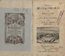 Kleine Weltgeschichte zum Unterricht und zur Unterhaltung T. 14