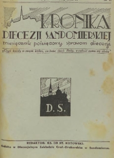 Kronika Diecezji Sandomierskiej, 1951, R. 44, nr 1