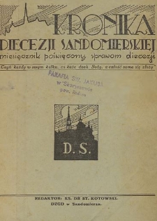 Kronika Diecezji Sandomierskiej, 1953, R. 46, nr 1