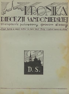 Kronika Diecezji Sandomierskiej, 1954, R. 47, nr 1