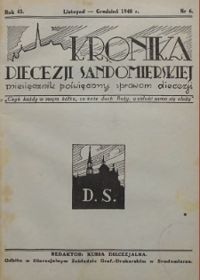 Kronika Diecezji Sandomierskiej, 1948, R. 41, nr 6