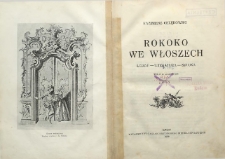 Rokoko we Włoszech : ludzie - literatura - sztuka