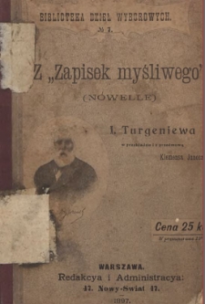 Z "zapisek myśliwego" : (nowele)