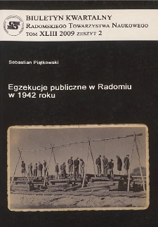 Biuletyn Kwartalny Radomskiego Towarzystwa Naukowego, 2009, T. 43, z. 2