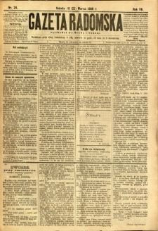 Gazeta Radomska, 1890, R. 7, nr 24