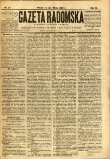 Gazeta Radomska, 1890, R. 7, nr 25