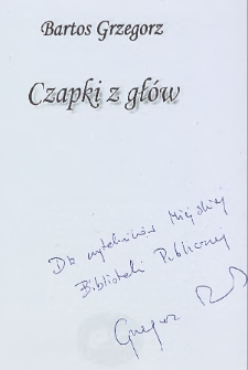Grzegorz Bartos - autograf
