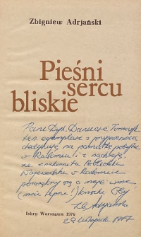 Zbigniew Adrjański - autograf