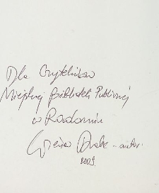 Wiesław Drabik - autograf