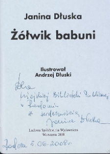 Janina Dłuska - autograf