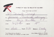 [Zaproszenie dla Danuty Tomczyk na premierę "Poczekamy zobaczymy"] / Teatr Powszechny im. Jana Kochanowskiego w Radomiu