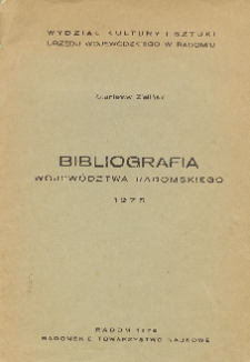 Bibliografia wojewóztwa radomskiego 1975
