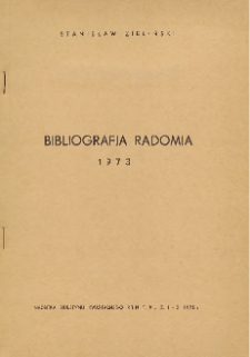 Bibliografia Radomia 1973