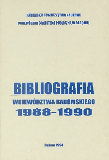 Bibliografia województwa radomskiego 1988-1990
